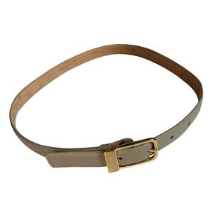 Vintage Liz Claiborne Womens 1980's Leather Belt Gold Buckle old money